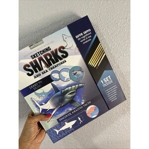 Art studios Sketching sharks & Sea creatures sketchbook w Art supplies New